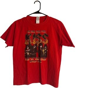 Kiss The Final Tour Ever Mens T Shirt Large